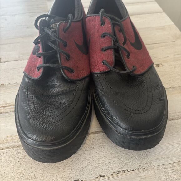 Nike x Pendleton Mens Black/Red 10.5 SB Zoom Air Stefan Janoski Leather Sneakers - Picture 14 of 15